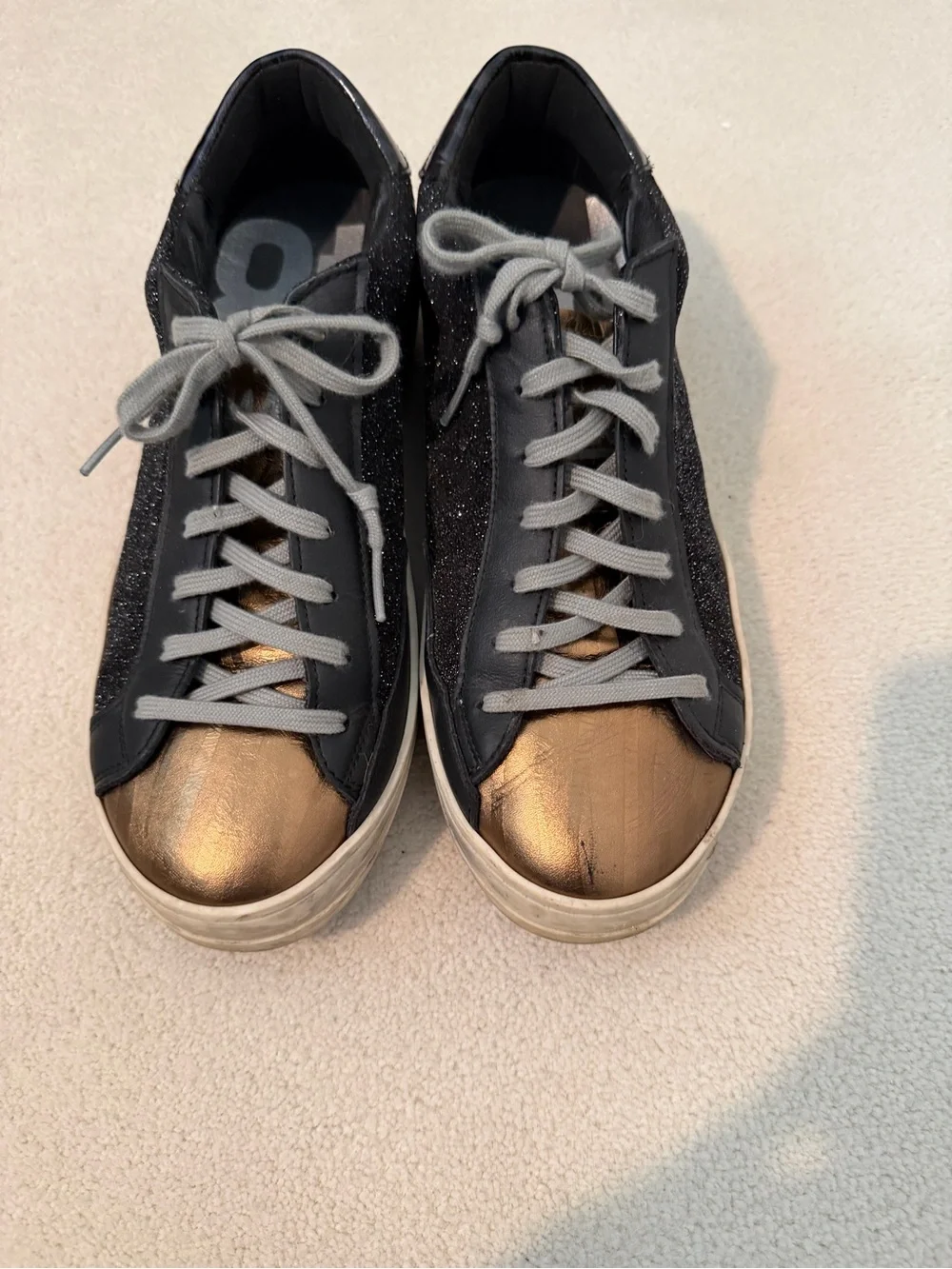 P448 Women’s Black Glitter Low-Top Sneakers